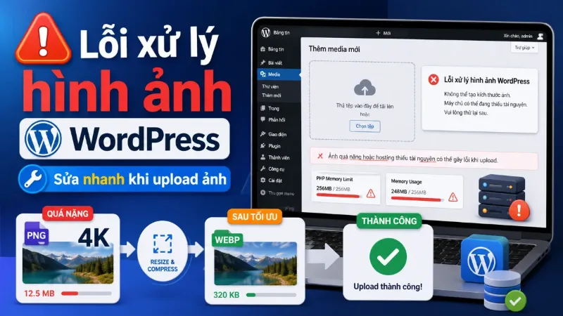Lỗi “Máy chủ không thể xử lý hình ảnh” trên WordPress là gì?